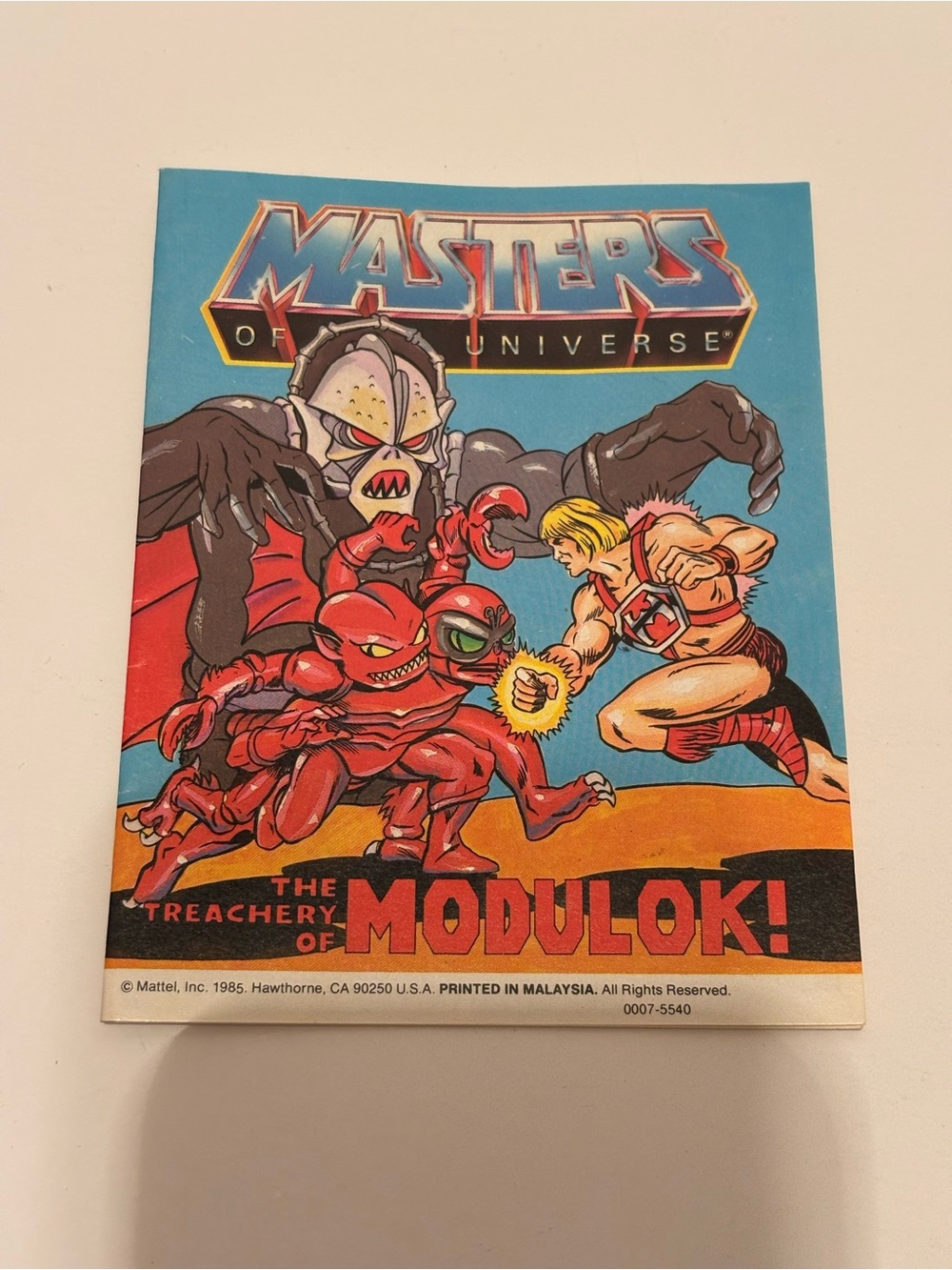 1985 MOTU Masters Of The Universe Miniature Comic The Treachery Of Modulok👀🔥🔥